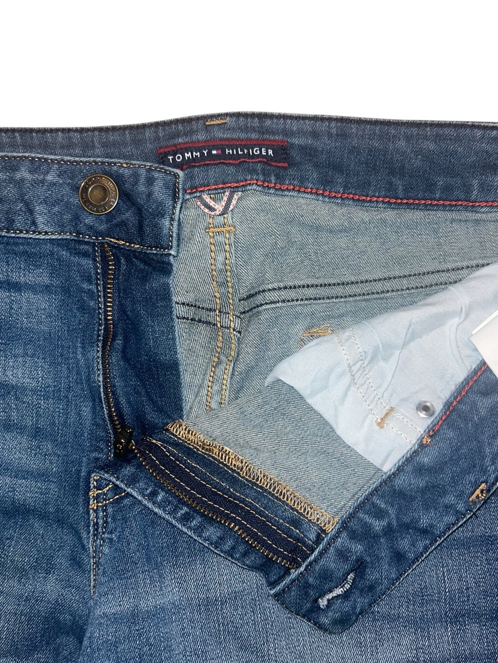 Tommy Hilfiger Minimalist Jeans Shorts Cuffed Hem Women’s Size 12 Summer - Picture 4 of 6
